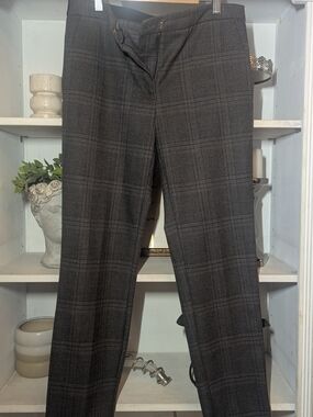 ZARA..Classic Gray Plaid Dress Pants